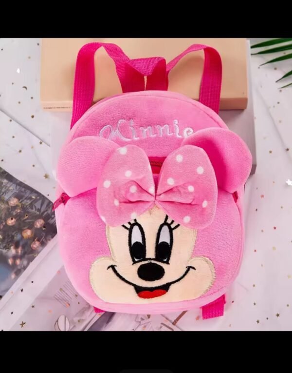 Premium Quality Cartoon Character Backpack for Small Kids - Pink Minnie Mouse