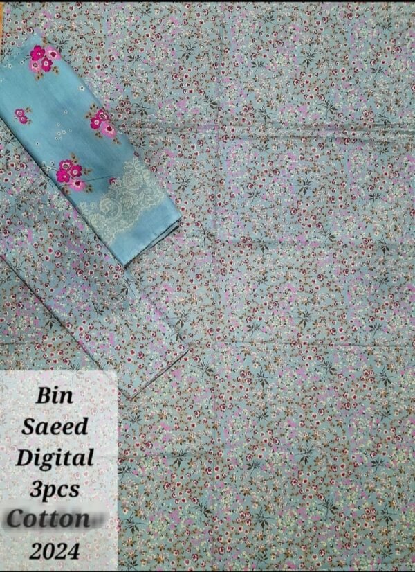 Bin Saeed Unstitched Digital Printed Cotton Collection