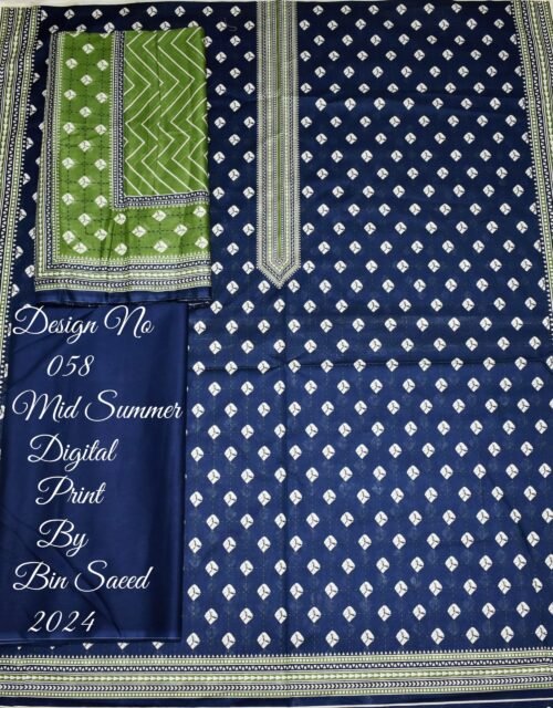 Bin Saeed Unstitched Digital Printed Cotton Collection