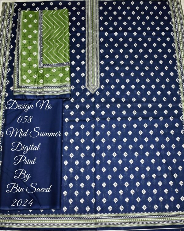 Bin Saeed Unstitched Digital Printed Cotton Collection