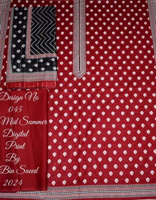 Bin Saeed Unstitched Digital Printed Cotton Collection