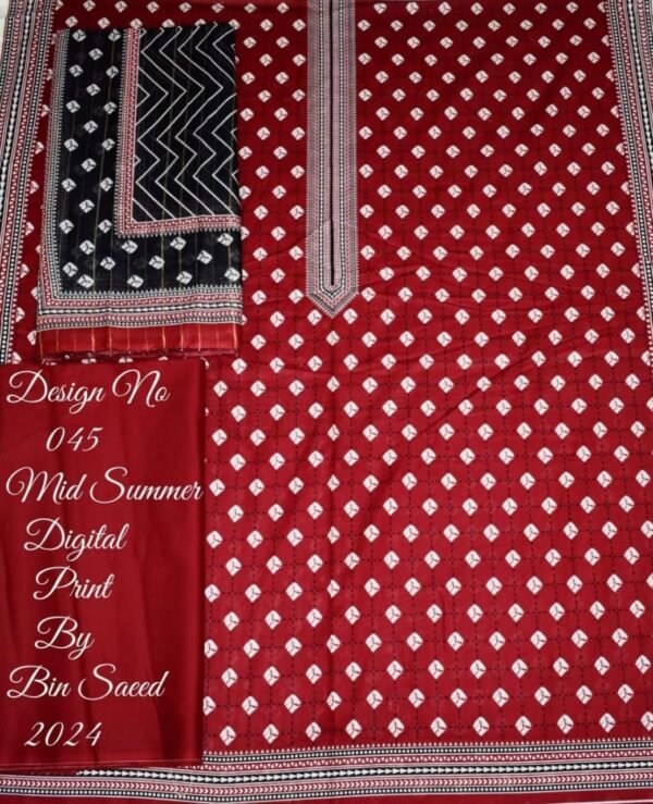 Bin Saeed Unstitched Digital Printed Cotton Collection