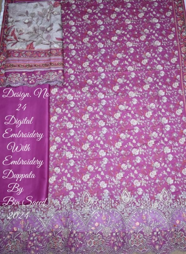 Bin Saeed Unstitched Cotton Embroidered Collection