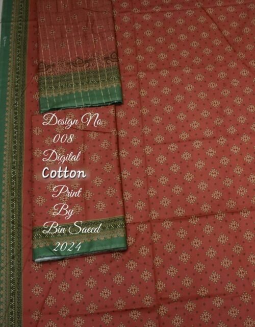 Bin Saeed Unstitched Digital Printed Cotton Collection