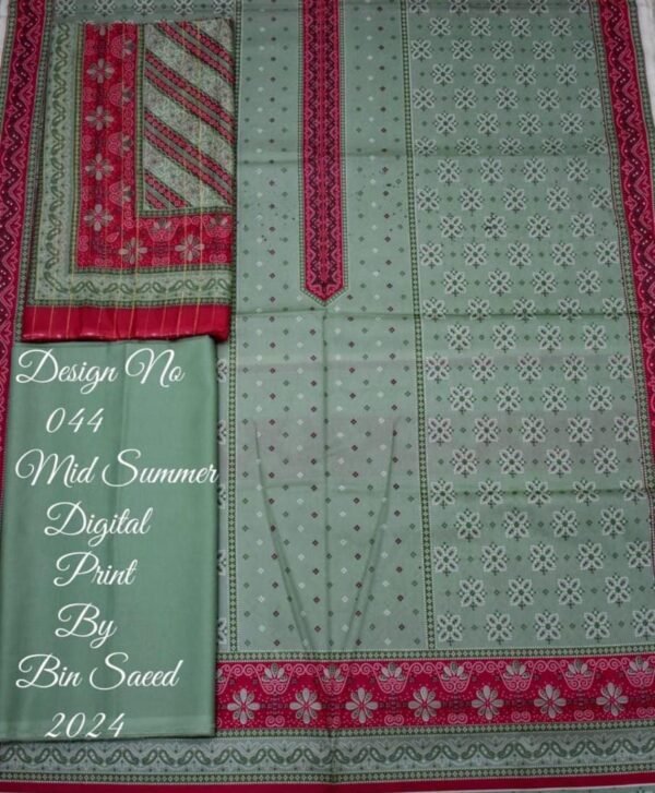Bin Saeed Unstitched Digital Printed Cotton Collection