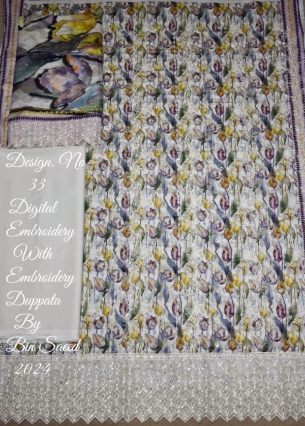 Bin Saeed Unstitched Cotton Embroidered Collection
