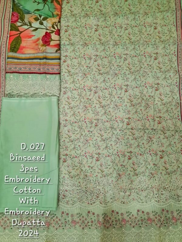 Bin Saeed Unstitched Cotton Embroidered Collection