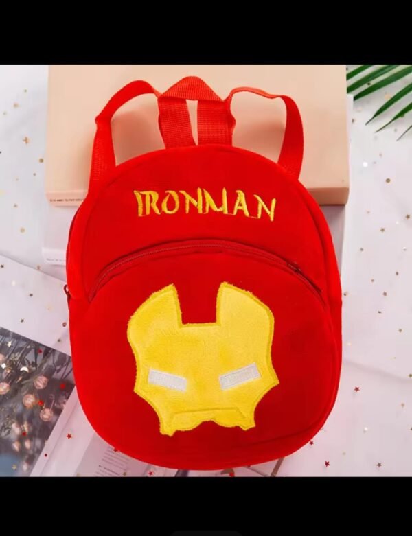 Premium Quality Cartoon Character Backpack for Small Kids - Ironman