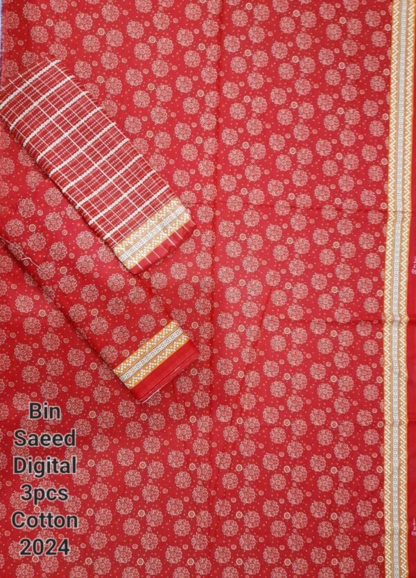 Bin Saeed Unstitched Digital Printed Cotton Collection