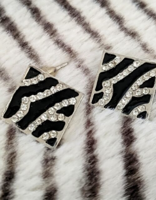 Trendy Zebra Print Earring Hot Selling Antique Studs