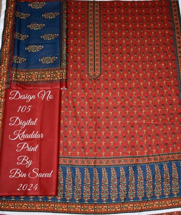 Bin Saeed Unstitched Digital Printed Khaddar Collection