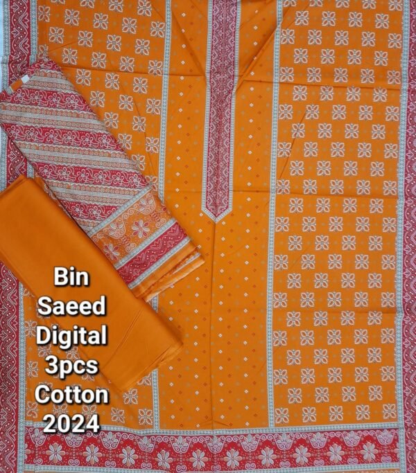 Bin Saeed Unstitched Digital Printed Cotton Collection