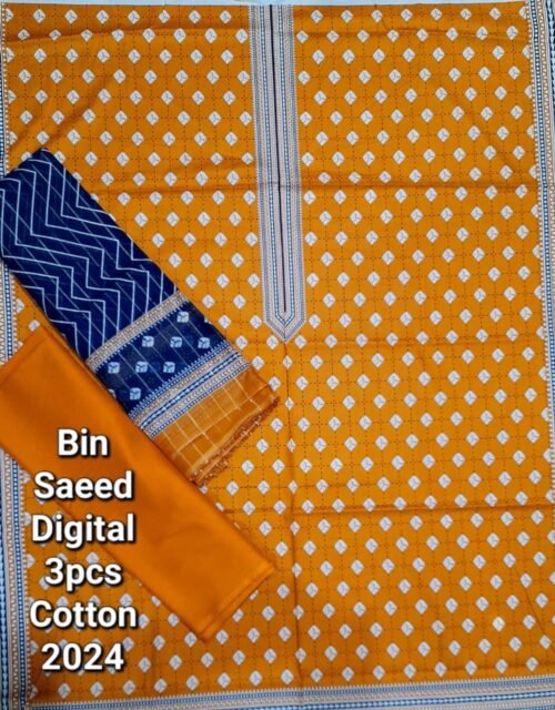Bin Saeed Unstitched Digital Printed Cotton Collection
