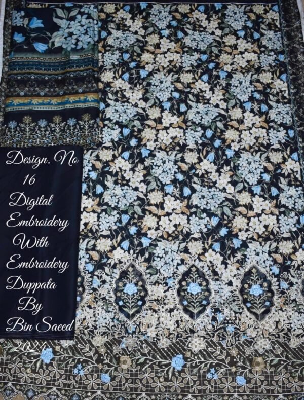 Bin Saeed Unstitched Cotton Embroidered Collection