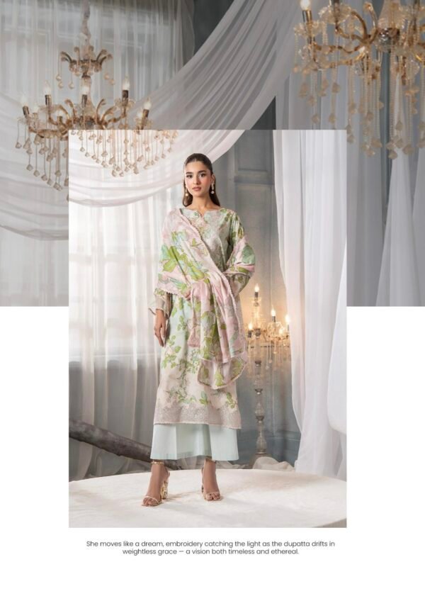 RANG E HAYA by GULL JEE – UNSTITCHED EXCLUSIVE EMBROIDERED LAWN COLLECTION VOL 4 – A1 - Image 3