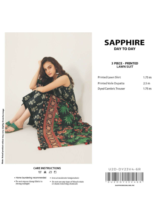 Sapphire Unstitched 3 Piece Printed Lawn Suit