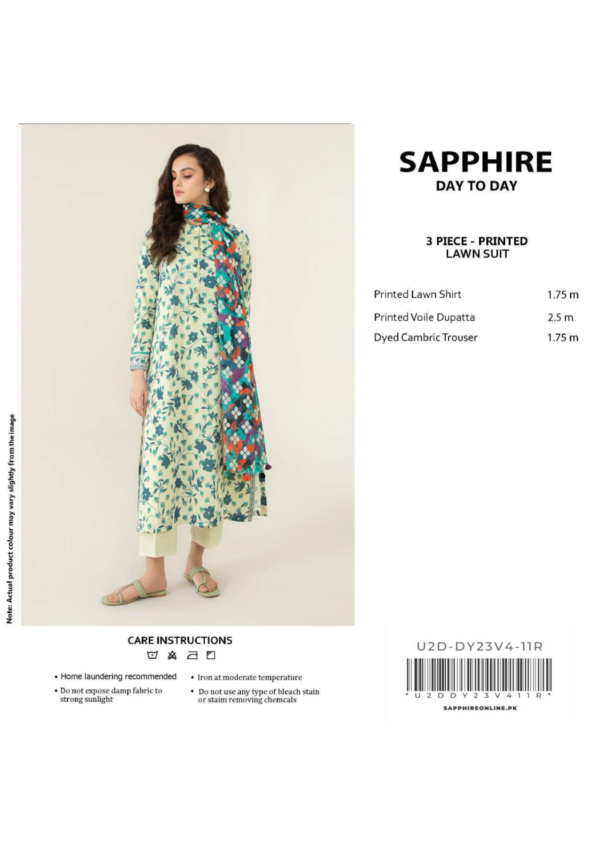 Sapphire Unstitched 3 Piece Printed Lawn Suit