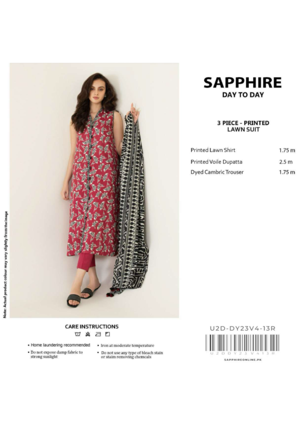 Sapphire Unstitched 3 Piece Printed Lawn Suit