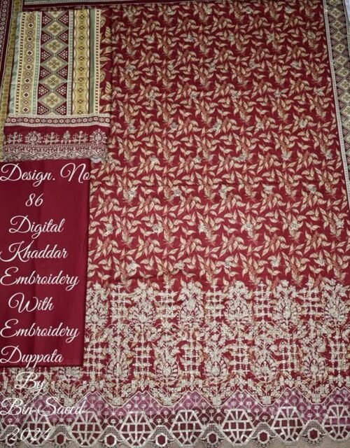 Bin Saeed Unstitched Khaddar Embroidered Collection