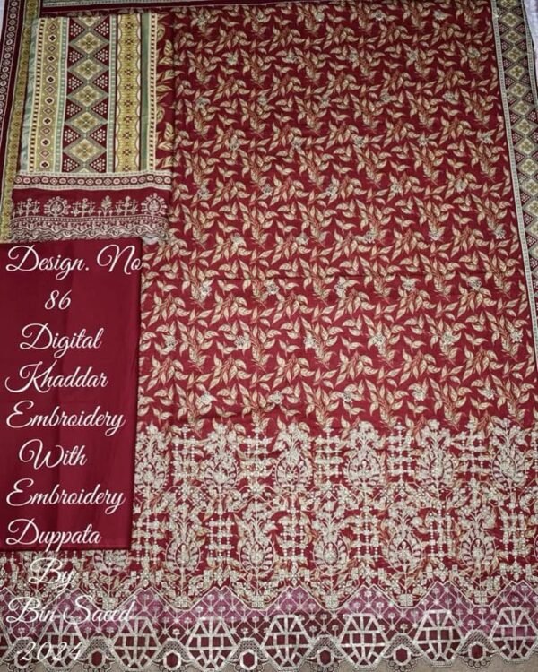 Bin Saeed Unstitched Khaddar Embroidered Collection