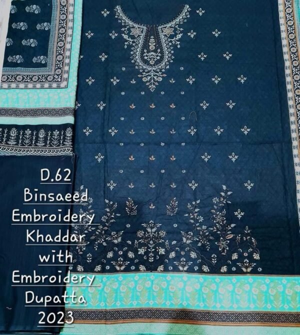 Bin Saeed Unstitched Khaddar Embroidered Collection