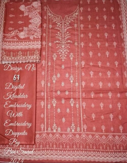 Bin Saeed Unstitched Khaddar Embroidered Collection