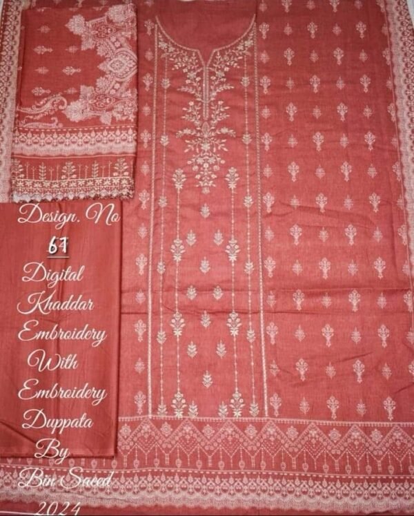 Bin Saeed Unstitched Khaddar Embroidered Collection