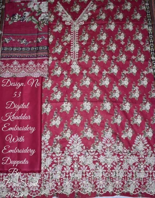 Bin Saeed Unstitched Khaddar Embroidered Collection