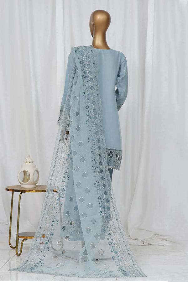 Mahpara By Sada Bahar Stitched 3 Piece Festive Formals Collection'2024-B-32-Azure - Image 3