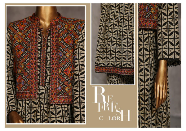 Bin Saeed Exclusive Khaddar Printed Frock 3PC Collection ‘24 - Image 3