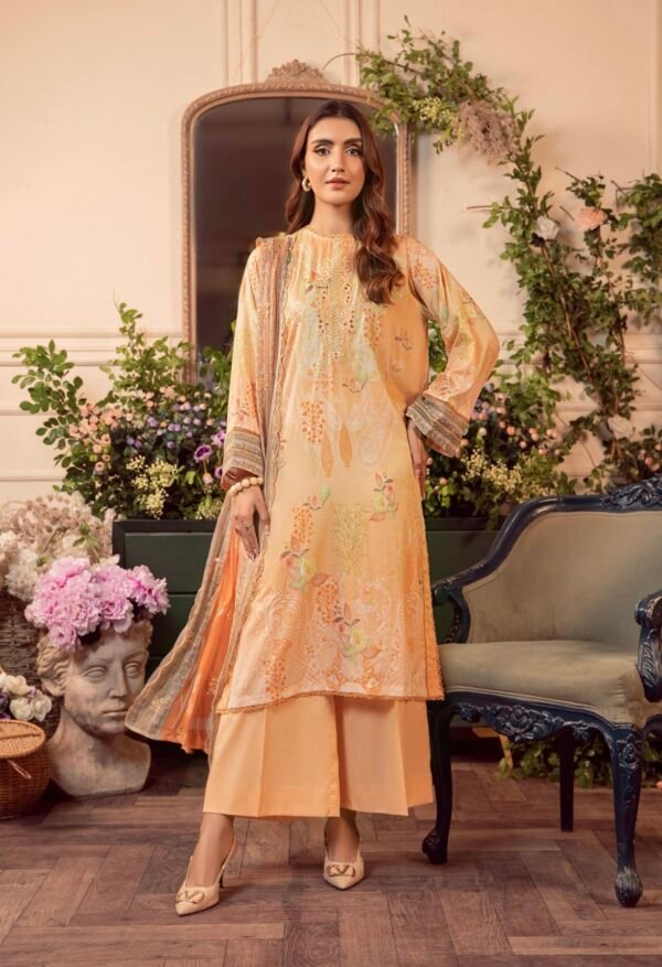 MEERA by Gull Jee - 3 PC UNSTITCHED (SHIRT TROUSER & DUPPATA) - A6