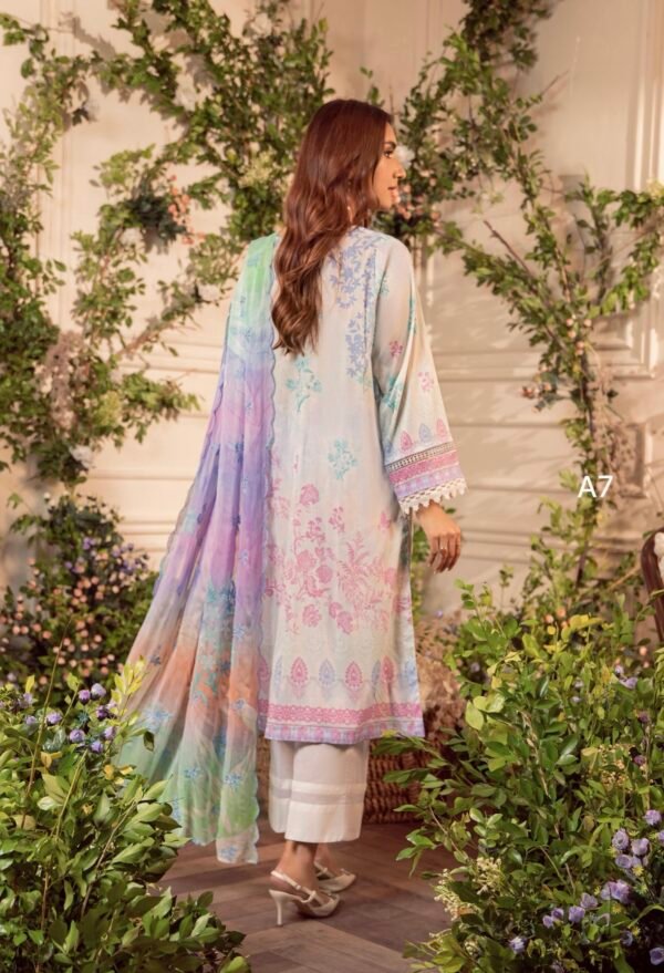 MEERA by Gull Jee - 3 PC UNSTITCHED (SHIRT TROUSER & DUPPATA) - A7 - Image 3