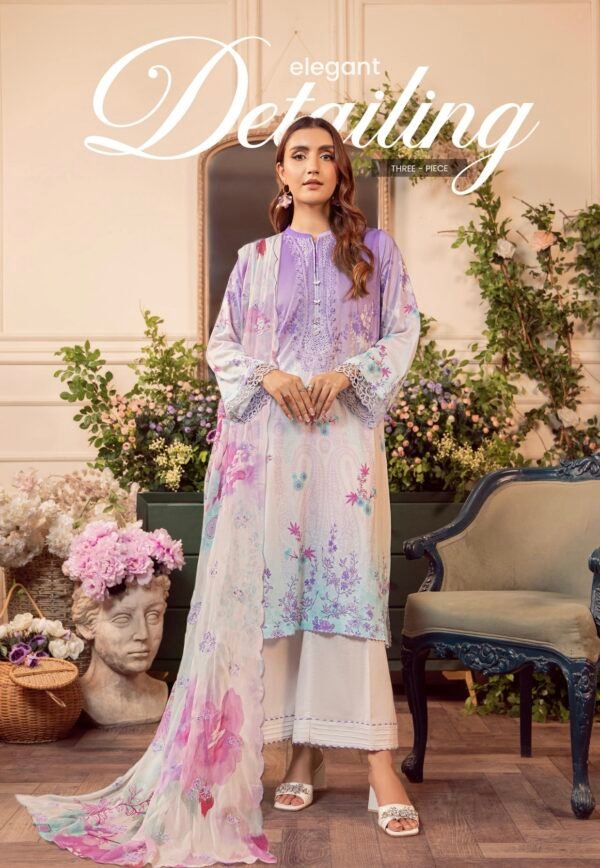 MEERA by Gull Jee - 3 PC UNSTITCHED (SHIRT TROUSER & DUPPATA) - A8