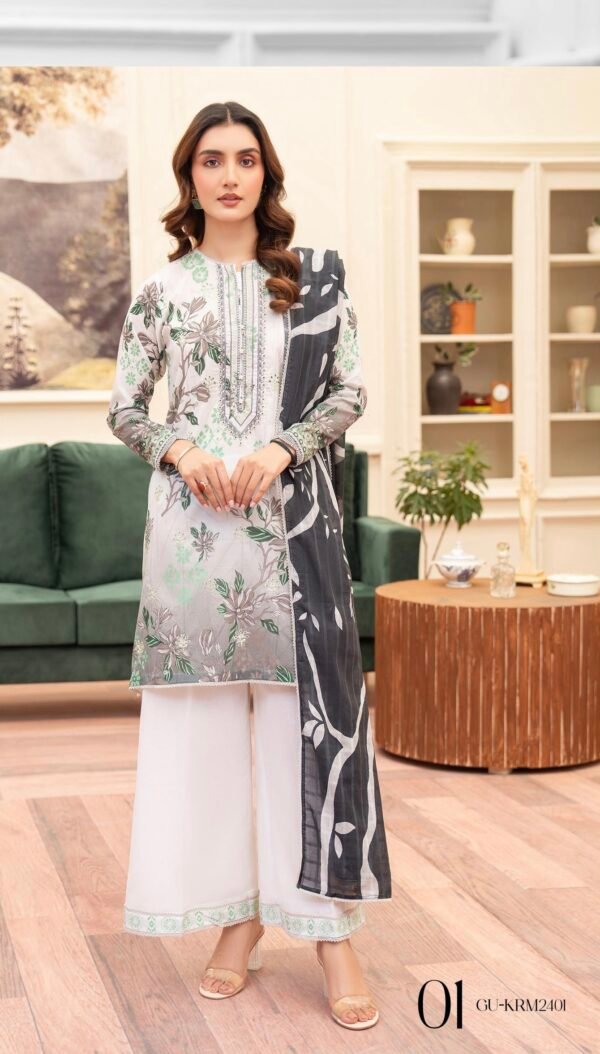 KROMA by Gull Jee - 3 PC UNSTITCHED (SHIRT TROUSER & DUPPATA) - D1