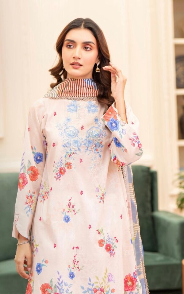 KROMA by Gull Jee - 3 PC UNSTITCHED (SHIRT TROUSER & DUPPATA) - D2 - Image 2