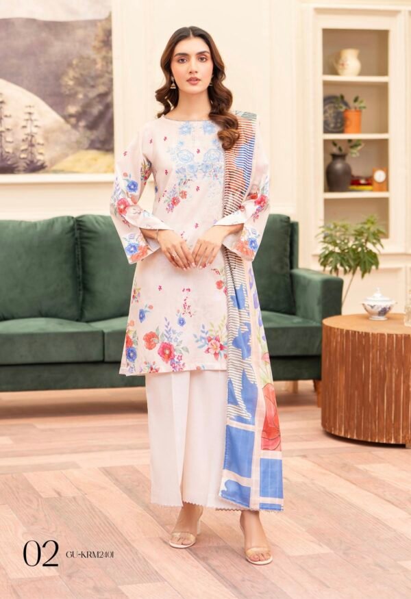 KROMA by Gull Jee - 3 PC UNSTITCHED (SHIRT TROUSER & DUPPATA) - D2