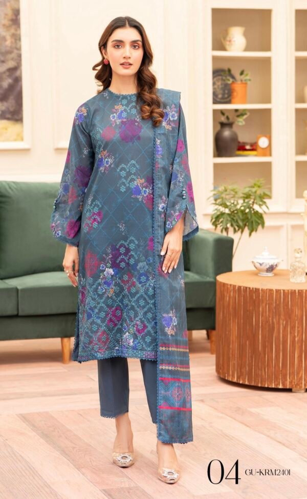 KROMA by Gull Jee - 3 PC UNSTITCHED (SHIRT TROUSER & DUPPATA) - D4