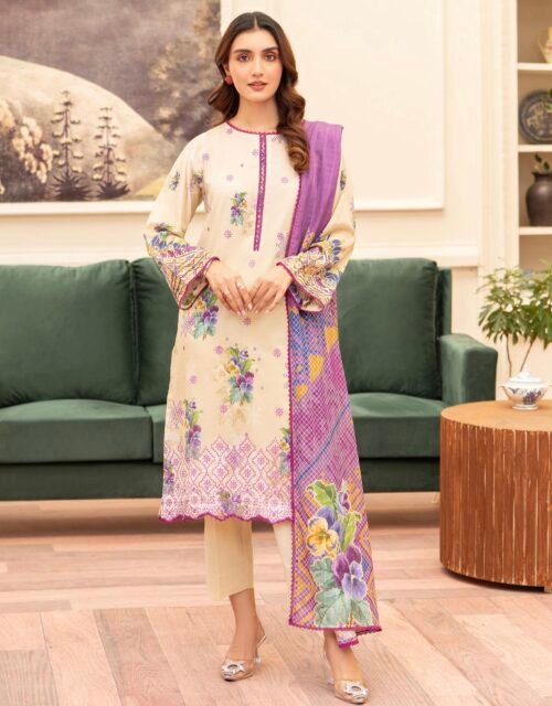 KROMA by Gull Jee - 3 PC UNSTITCHED (SHIRT TROUSER & DUPPATA) - D6