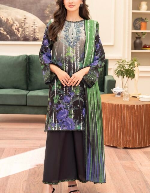 KROMA by Gull Jee - 3 PC UNSTITCHED (SHIRT TROUSER & DUPPATA) - D7