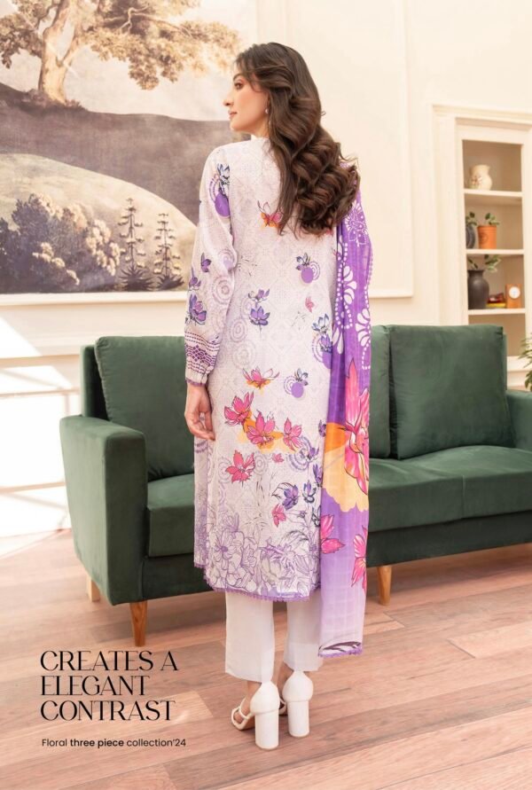 KROMA by Gull Jee - 3 PC UNSTITCHED (SHIRT TROUSER & DUPPATA) - D8 - Image 3