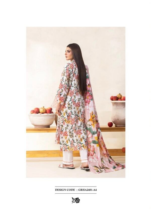 RHEA by Gull Jee Vol-01 - Unstitched 3 Piece Lawn Collection - A4 - Image 3