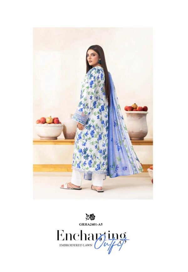 RHEA by Gull Jee Vol-01 - Unstitched 3 Piece Lawn Collection - A5 - Image 3