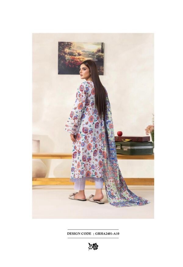 RHEA by Gull Jee Vol-01 - Unstitched 3 Piece Lawn Collection - A10 - Image 3