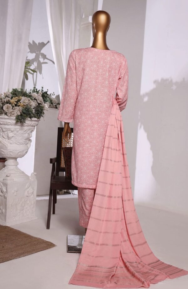 HZ Khaddar Embroidered Shirt with Dyed Karandi Shawl Collection - KES-67 - Image 3