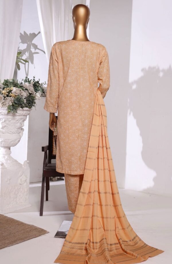 HZ Khaddar Embroidered Shirt with Dyed Karandi Shawl Collection - KES-66 - Image 3