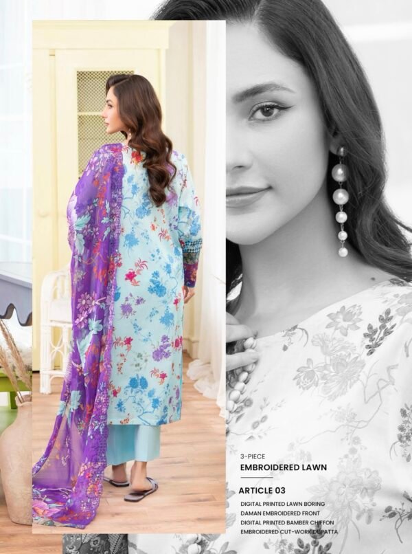 Rang Pasand by Gull Jee - PREMIUM 3 PC UNSTITCHED EMBROIDERED COLLECTION- A03 - Image 2