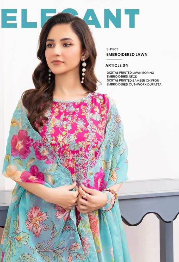 Rang Pasand by Gull Jee - PREMIUM 3 PC UNSTITCHED EMBROIDERED COLLECTION- A04 - Image 2