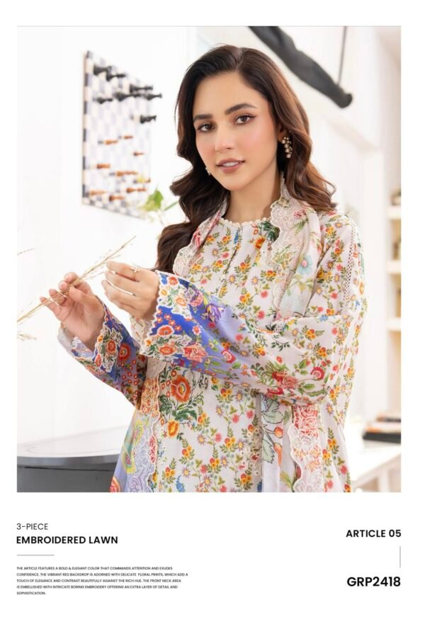 Rang Pasand by Gull Jee - PREMIUM 3 PC UNSTITCHED EMBROIDERED COLLECTION- A05 - Image 2