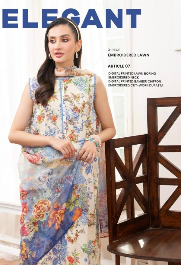 Rang Pasand by Gull Jee - PREMIUM 3 PC UNSTITCHED EMBROIDERED COLLECTION- A07 - Image 2