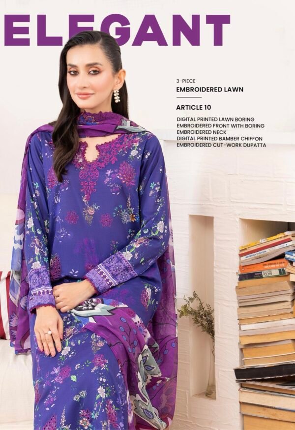 Rang Pasand by Gull Jee - PREMIUM 3 PC UNSTITCHED EMBROIDERED COLLECTION- A10 - Image 2